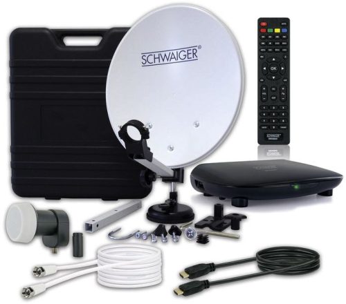 SAT-Anlage im Koffer, 35 cm Single LNB - Camping-Sat-Anlagen von Schwaiger