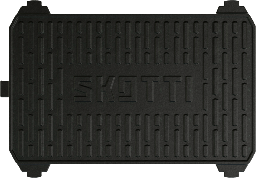 SKOTTI Grillplatte Kast aus Gusseisen 2 in 1 Plancha und Griddle - Grillroste, Pfannen und Platten