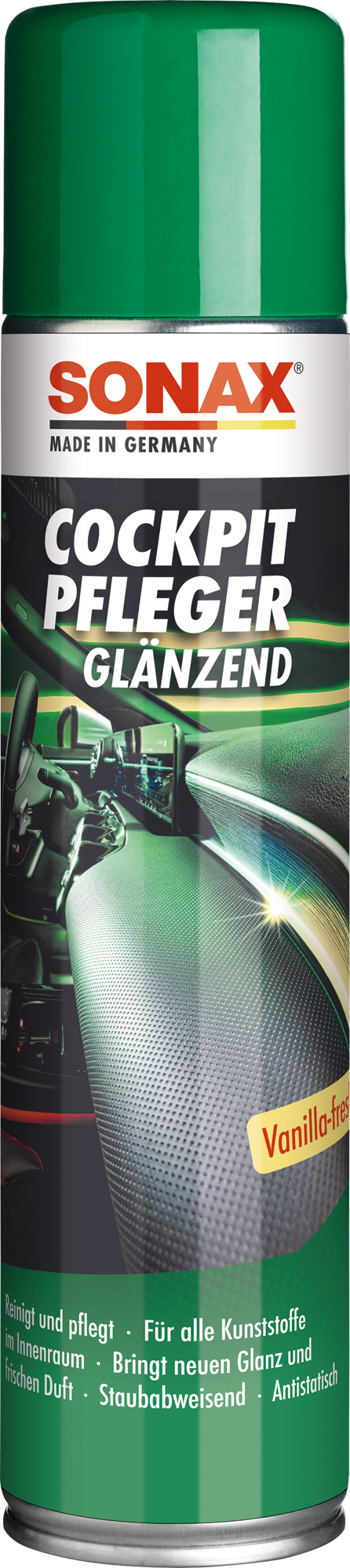 SONAX Cockpit Pfleger glänzend Vanilla-fresh 400 ml  - Innenbereich & Scheiben