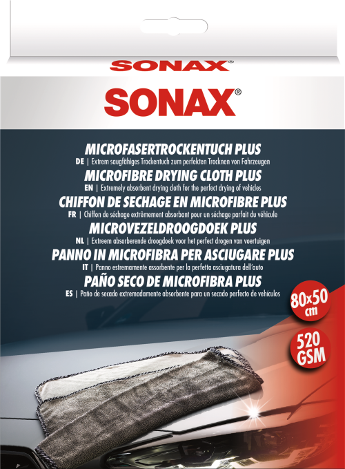 SONAX Mikrofaser Trockentuch PLUS für Fahrzeugtrocknung - Außenbereich & Lack