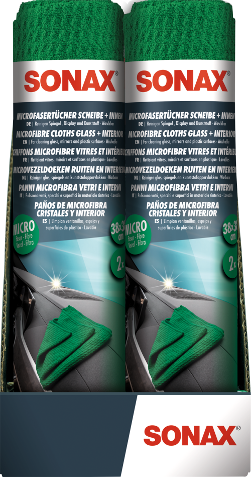 SONAX Mikrofasertuch für Innenbereich und Scheiben vom Fahrzeug  - Innenbereich & Scheiben