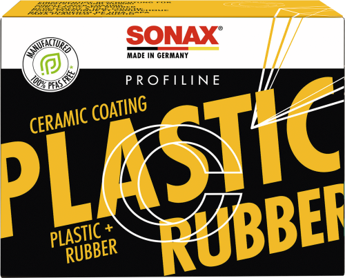 SONAX PROFILINE CeramicCoating CC Plastic und Rubbber Versiegelung inklusive 4 Applikationspads - Außenbereich & Lack