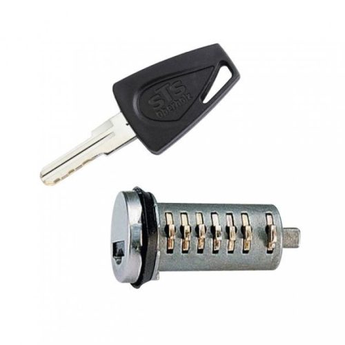 STS 2 Innenbahn-Schlüssel mit 5 Schliesszylindern für STS / ZADI Verschlüsse - Scharniere, Beschläge & Möbelzubehör