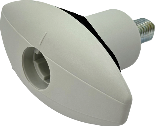 STS Druckdrehverschluss Ellipse für Steckzylindereinsätze STS / Zadi mit kleinem Griff weiß - Scharniere, Beschläge & Möbelzubehör