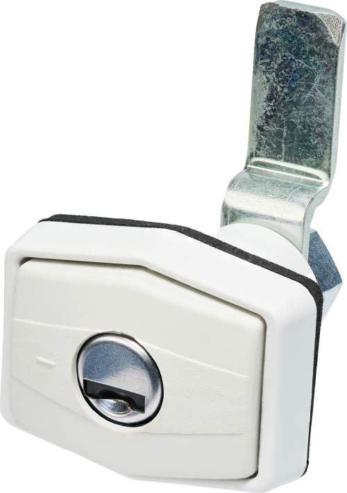 STS Druckdrehverschluss Hexagon für Steckzylindereinsätze STS / Zadi mit Zylinder und 2 Schlüsseln weiß - Scharniere, Beschläge & Möbelzubehör