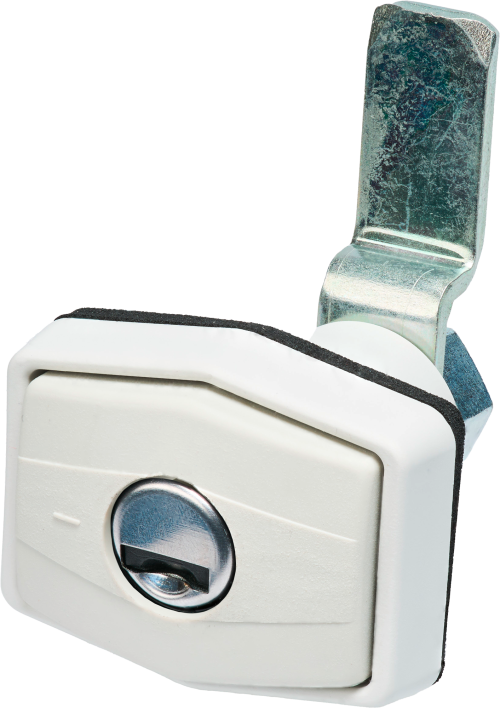 STS Druckdrehverschluss Hexagon für Steckzylindereinsätze STS / Zadi ohne Zylinder weiß - Scharniere, Beschläge & Möbelzubehör