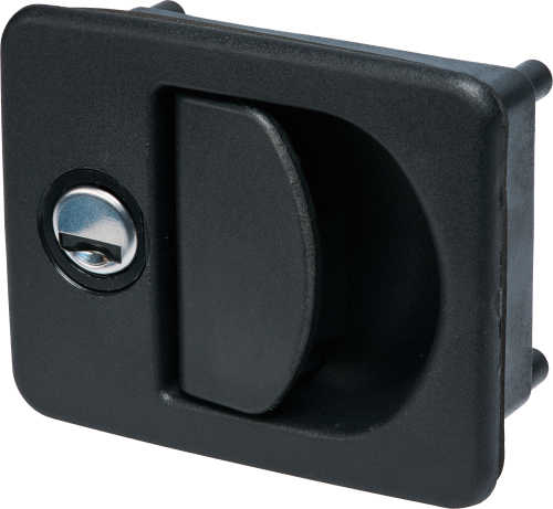 STS Kubus Außenschloss mit Griffmulde für Steckzylindereinsätze STS / Zadi schwarz - Scharniere, Beschläge & Möbelzubehör