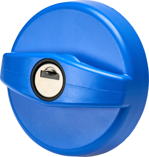 STS Tankdeckelverschluss f. Frischwasser, mit Belüftung, STS/Zadi Zyl., 1 Zyl./2 Schl.,  Blau - Wasseranschlüsse, -steckdosen & Einfüllstutzen
