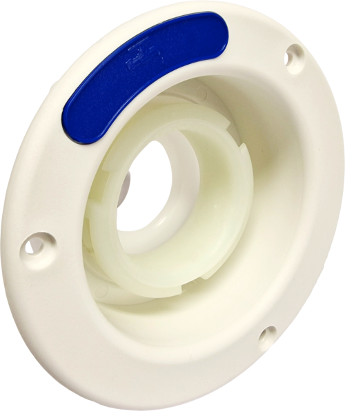 STS Tankeinfüllstutzen f. Frischwasser, kurz, Ø 40 mm, mit Belüftung Signalweiß - Wasseranschlüsse, -steckdosen & Einfüllstutzen