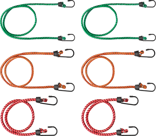 SWG Gepäckspanner Set 6-teilig mit kunststoffbeschichteten Haken 2x600 / 2x800 / 2x1000 mm - Transportieren & Befestigen