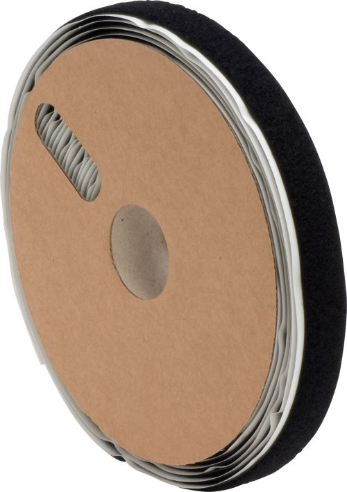 SWG Klettband selbstklebend mit Ösen 20 mm x 10 Meter schwarz  - Klebstoffe & Dichtmittel