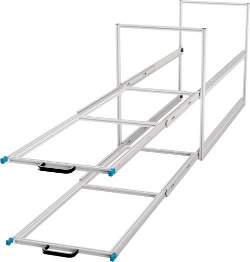 SYS-RACK Kastenwagen Heckauszug Regal-System 124 x 49 x 60,5 cm - Transportieren & Befestigen