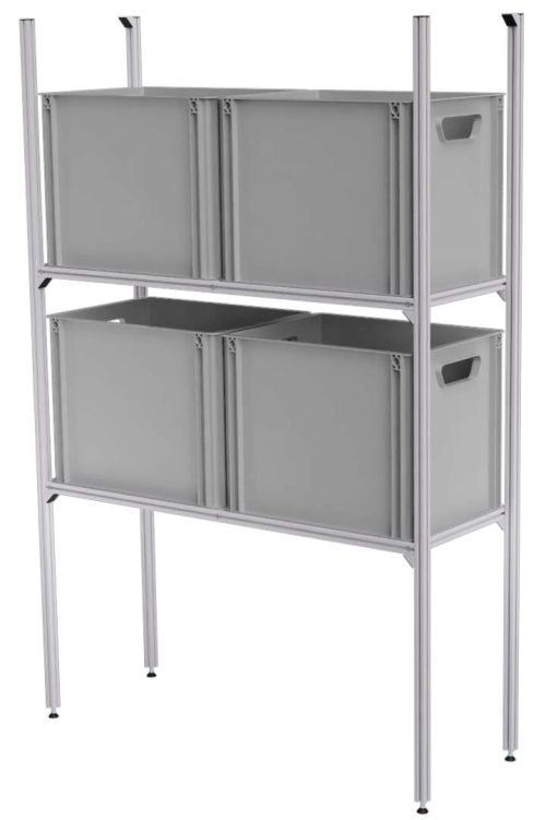 SYS-RACK Regal-System  Aluminium für Heckgarage 85 x 31 x 130 cm - Transportieren & Befestigen