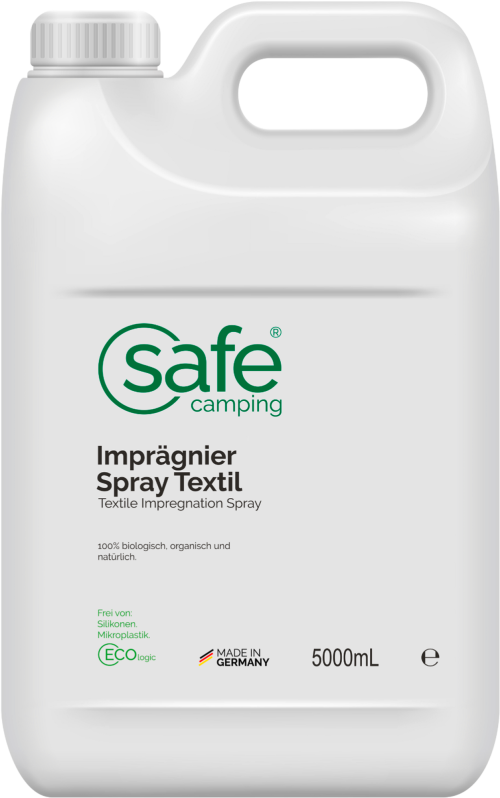 Safe Camping Imprägnier-Spray Textil Imprägnierspray wetterbeständig 5000 ml - Imprägnieren, Reinigen, Pflegen