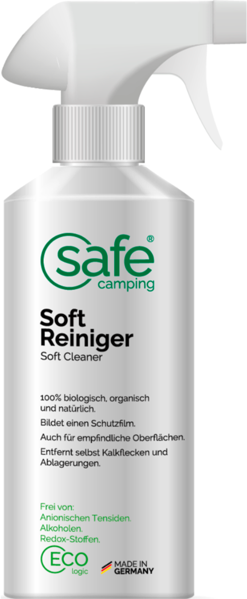 Safe Camping Soft-Reiniger zur rückstandsfreien Reinigung empfindlicher Oberflächen 500 ml - Innenbereich & Scheiben