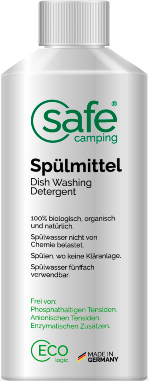 Safe Camping Spülmittel auf natürlicher Basis mit absorptiven Biopolymeren 500 ml - Spülhilfen