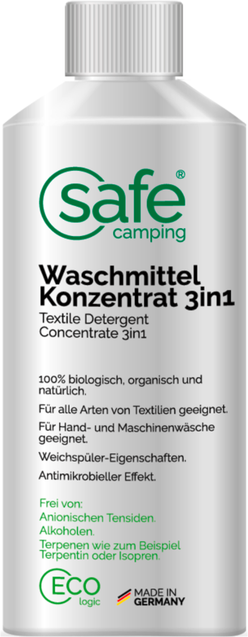 Safe Camping Waschmittel Konzentrat 3in1 500 ml - Wäsche & Trocknen