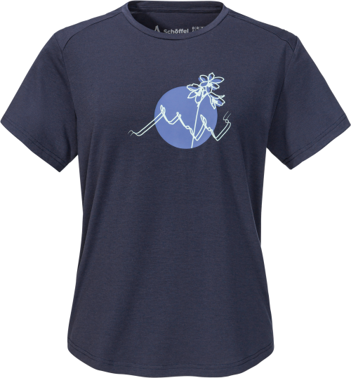 Schöffel Haberspitz L Damen T-Shirt dunkelblau 42 - Damenshirts, -blusen & -pullover