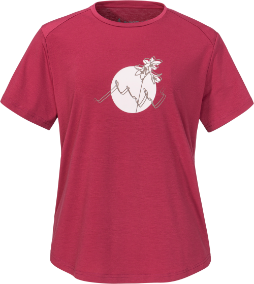 Schöffel Haberspitz L Damen T-Shirt rot 46 - Damenshirts, -blusen & -pullover