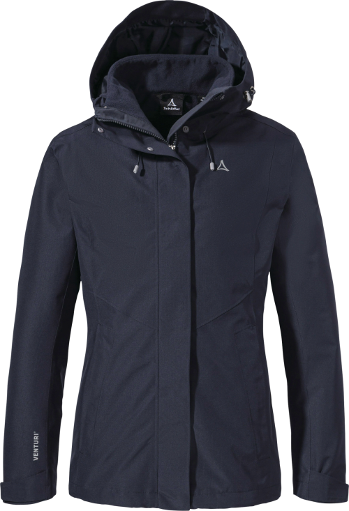 Schöffel Multifunktionale 3in1 Damenwanderjacke schwarz 46 - Damenjacken
