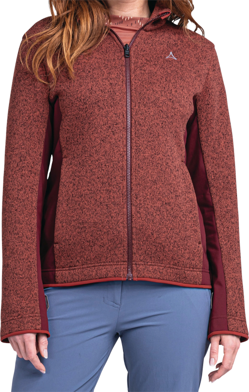 Schöffel Oberau Damen Fleecejacke dunkelrot 46 - Damenjacken