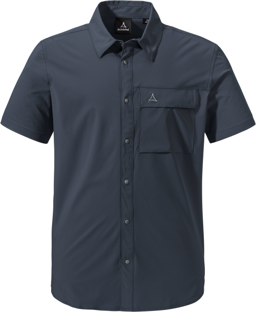 Schöffel Style Dooser Herren Kurzarmhemd dunkelblau 50 - Herrenshirts, -hemden & -pullover