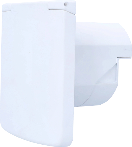 Schwabe Caravan CEE Einspeisungsstecker Klappdeckel mit Magnetverschluss 230 V weiß  - Außensteckdosen von AS-Schwabe