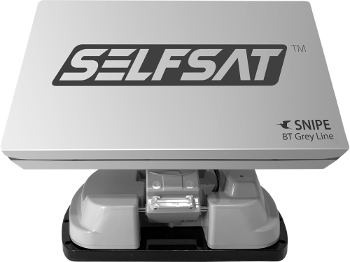 Selfsat Snipe BT Grey Line vollautomatische Camping SAT Antenne mit Bluetooth Single LNB - Camping-Sat-Anlagen