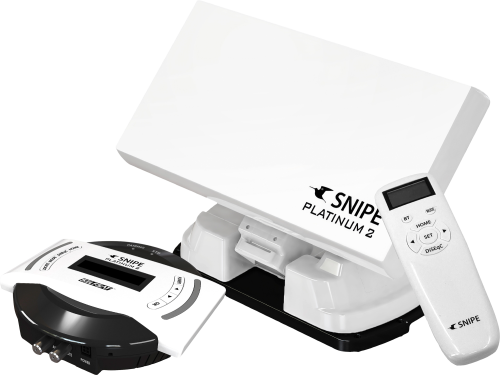 Selfsat Vollautomatische Sat-Flachantenne SNIPE Platinum 2 mit GPS / Bluetooth / Twin LNB - Camping-Sat-Anlagen
