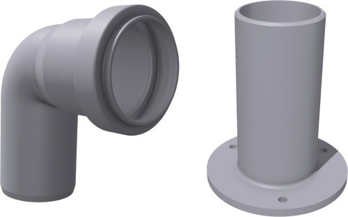 Setrenlo Anschluss-Set für Klo-Entlüftungen ⌀ 38 mm - Toilettenentlüftungen & Zubehör