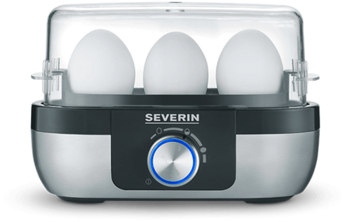 Severin EK 3163 Eierkocher mit Kochzeitüberwachung 270 W silber  - Kochgeräte & sonstiges