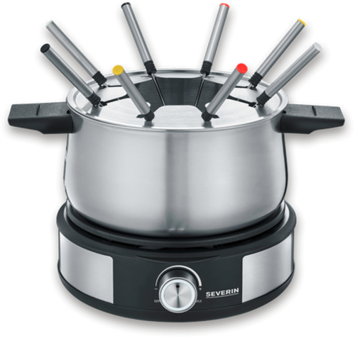 Severin FO 2471 Fondue Crêpes Kombi 1500 W schwarz  - Kochgeräte & sonstiges