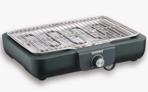 Severin PG 8554 Tischgrill schwarz 2200 W mit Grillrost - Elektrogrills