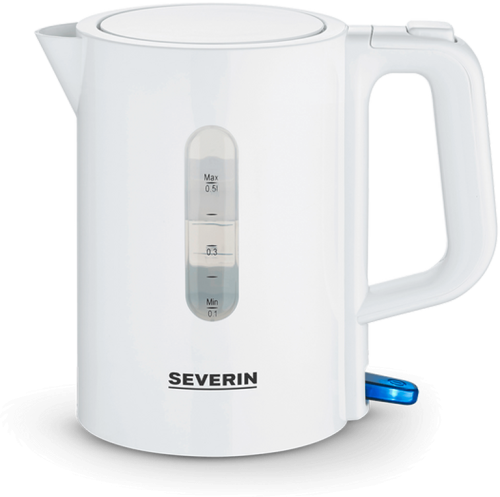 Severin WK 3462 Mini Reise-Wasserkocher 1100 W weiß - Kaffeemaschinen & Wasserkocher