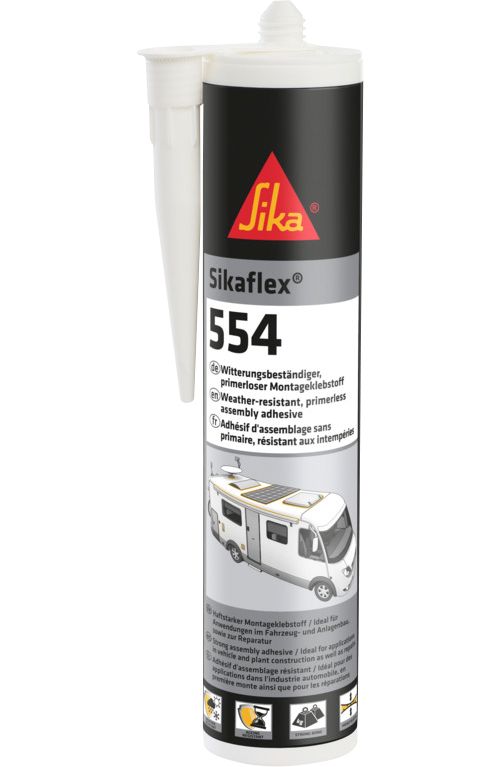 Sika Sikaflex 554 Montageklebstoff  Kartusche Schwarz 300 ml - Klebstoffe & Dichtmittel