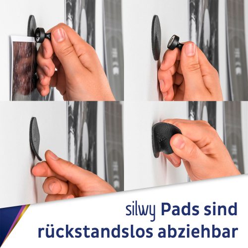 Silwy Flex Magnet-Pins inkl. Metall Nano Gel Pads - Ordnungssysteme