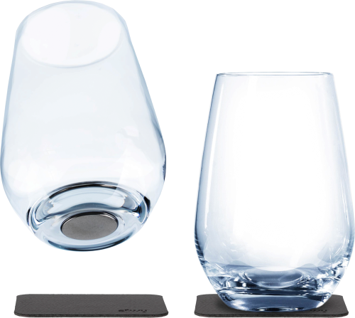 Silwy Magnet-Kristallgläser mit Untersetzer 4-tlg. (400 ml) - Gläser