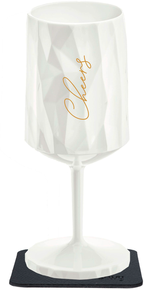 Silwy Magnet-Kunststoffglas WEIN CHEERS WHITE (0,3l) - Gläser