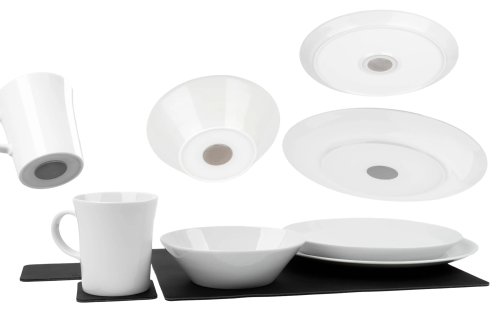 Silwy Magnet Porzellan Geschirrset 11-teilig für 2 Personen Classic - Kunststoff und Melamin Geschirr-Sets