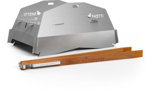 Skotti Grillhaube / Deckel Cap für Skotti Grill inklusive Planentasche und Grillzange - Umrüstung und Anbauteile