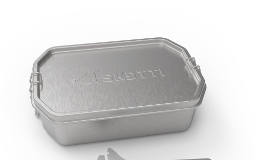 Skotti Multifunktionsbox Boks für Skotti Grill inklusive Hebezange 1 Liter - Behälter und Halterungen