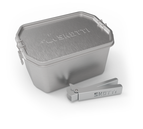 Skotti Multifunktionsbox Boks für Skotti Grill inklusive Hebezange stapelbar 2,5 Liter - Behälter und Halterungen
