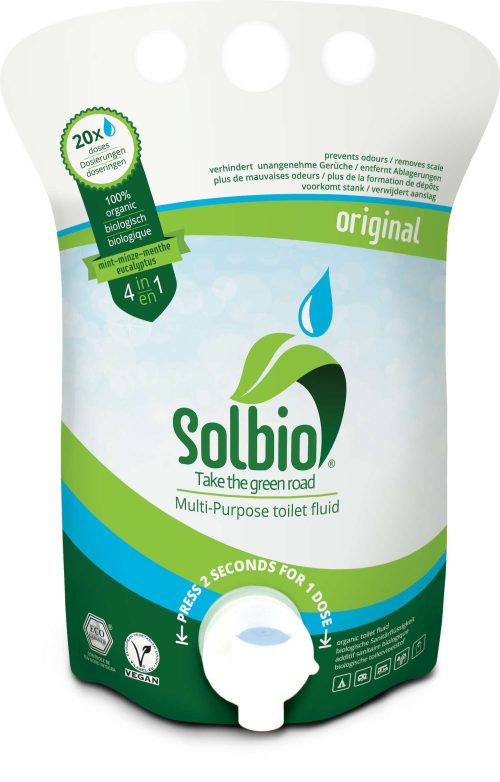 Solbio Original Sanitärflüssigkeit biologischer Sanitärzusatz Eukalyptus Minze 0,8 L - Sanitärzusätze & -flüssigkeiten