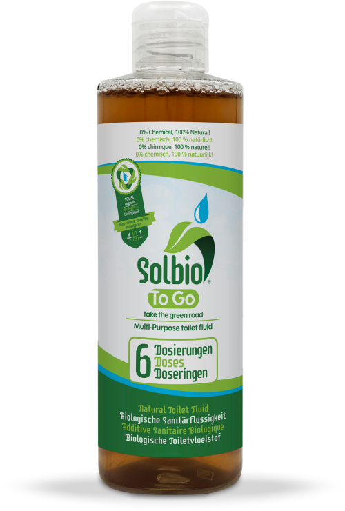 Solbio ToGo nachhaltige Sanitärflüssigkeit Toilettenpflege mit Eukalyptus und Orangenduft 0,25 Liter - Sanitärzusätze & -flüssigkeiten