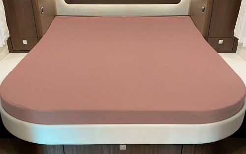 Spannbettlaken für Queensbett mit Abrundung oder Ecke Macchiato - Spannbetttücher & Bettwäsche von Bettwaren-Shop