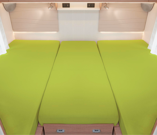 Spannbetttuch Set 3 teilig für Heckbetten apfelgrün - Spannbetttücher & Bettwäsche von Bettwaren-Shop