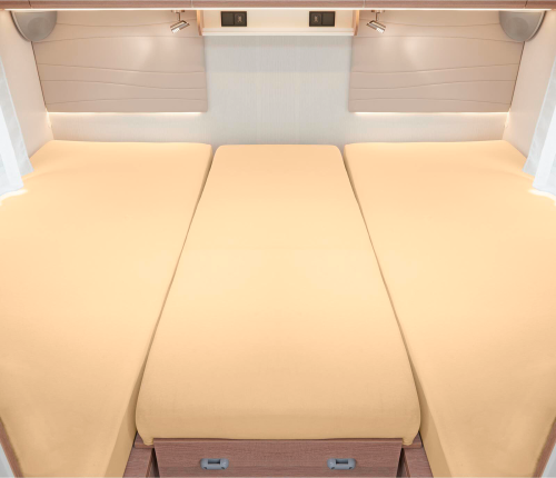 Spannbetttuch Set 3 teilig für Heckbetten sahara - Spannbetttücher & Bettwäsche von Bettwaren-Shop