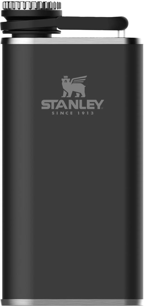 Stanley Flachmann Classic Easy Fill Wide Mouth Flask 230 ml Matte Black Pebble - Trinkflaschen von Stanley 1913