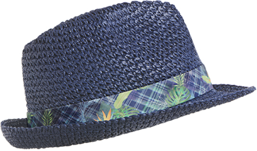 Stöhr Flexible Strawhat Strohhut marine blau L-XL - Hüte & Mützen