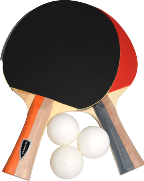 Sunflex sport Pong Set Tischtennis Set mit 2 Trainingsschlägern und 3 Bällen - Spielsachen